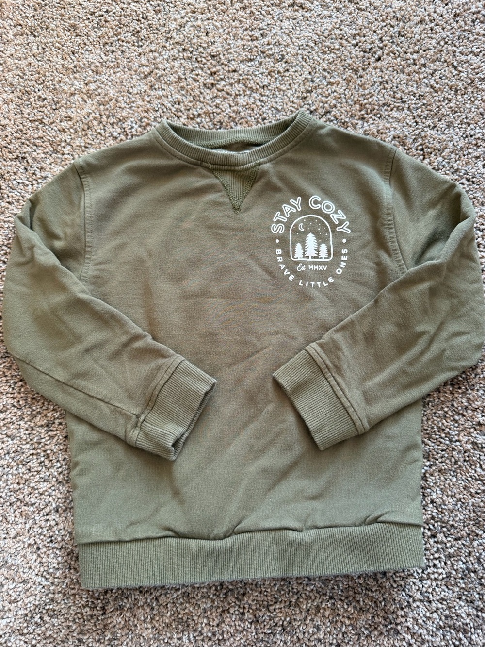 BRAVE LITTLE ONES Bamboo Stay Cozy Graphic Crewneck Sweatshirt